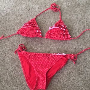 Triangle two piece bathing suit